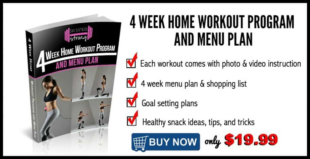 4 Week Home Workout Program and Menu Plan