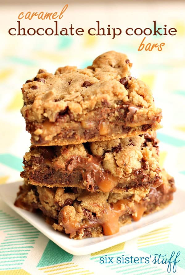 Caramel Chocolate Chip Cookie Bars Recipe