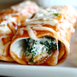 vegetarian enchiladas recipe with spinach and cheese