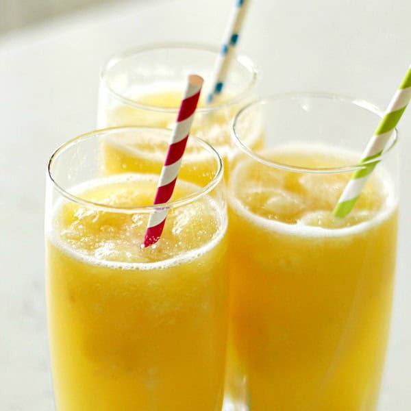 Tropical Banana Slush Punch on SixSistersStuff