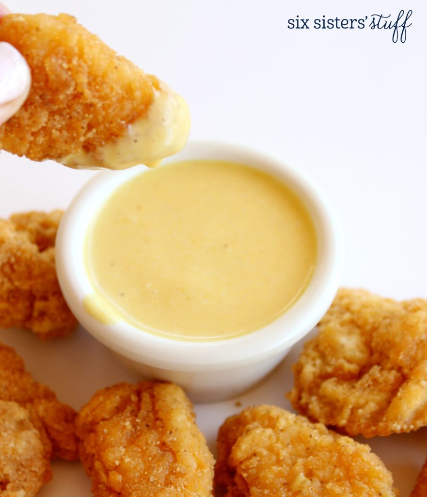 homemade Chick fil a sauce and nuggets
