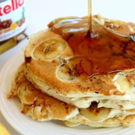 Nutella stuffed pancakes with bananas - how to make homemade pancakes