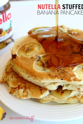 Nutella stuffed pancakes with bananas - how to make homemade pancakes