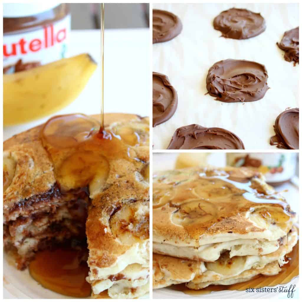 Stuffed Pancakes with Nutella and Bananas