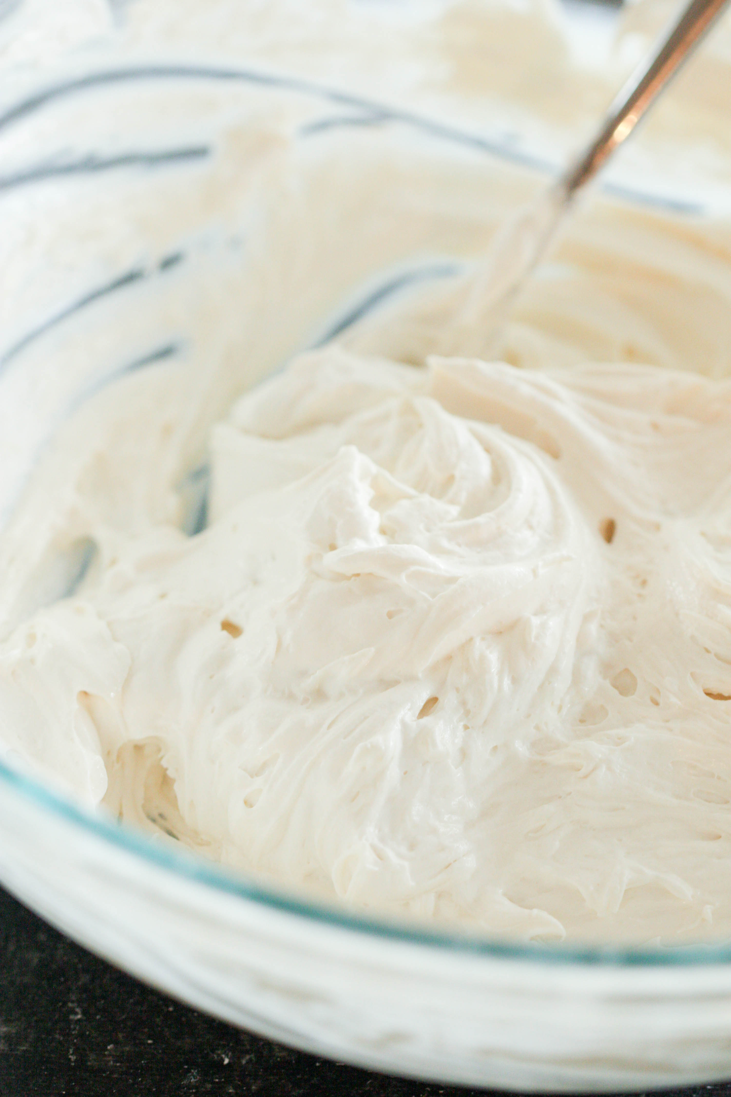 Cream Cheese mixture in a mixing bowl