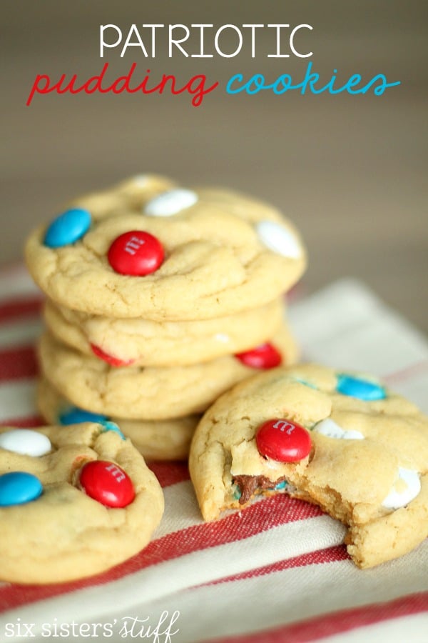 Patriotic M&M Pudding Cookies Recipe
