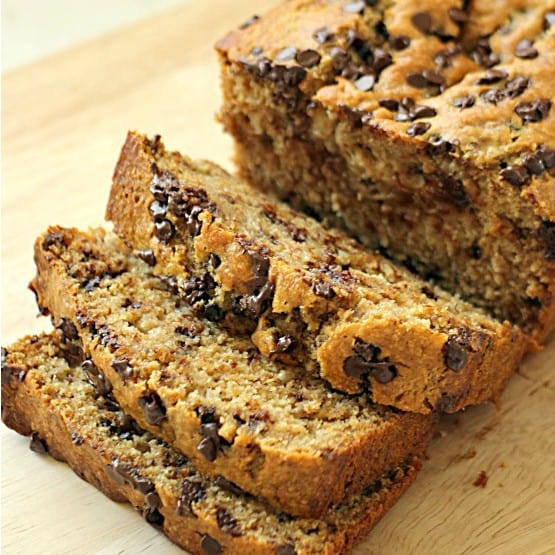 Whole Wheat Chocolate Chip Banana Bread SixSistersStuff