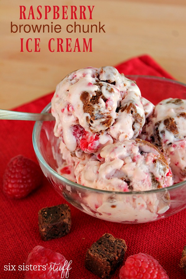 Raspberry Brownie Chunk Ice Cream