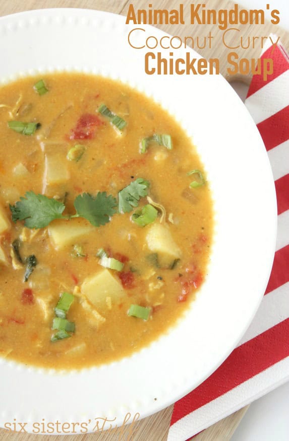 Coconut curry chicken soup from disney’s animal kingdom