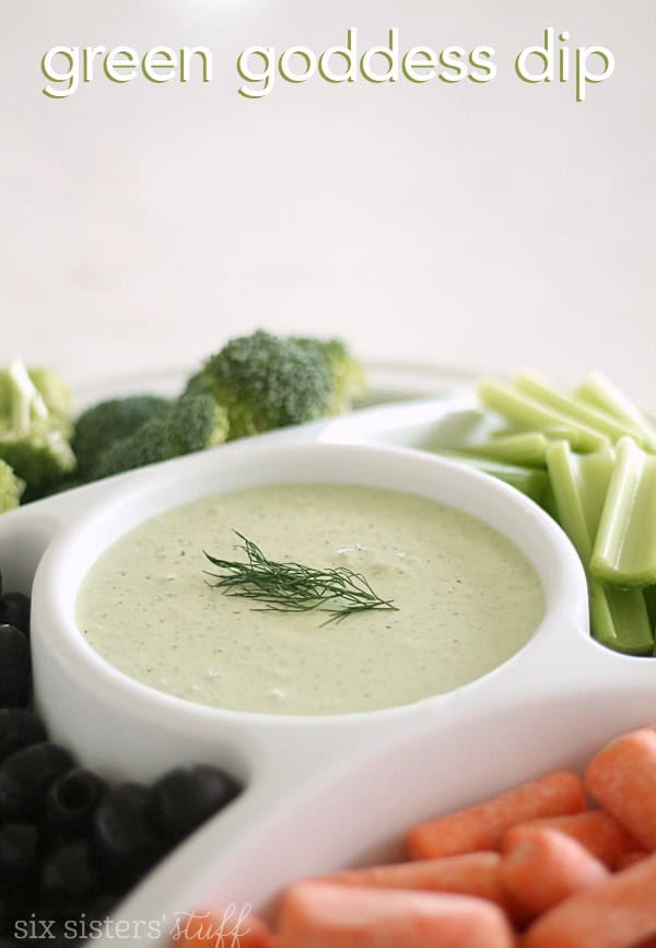 green goddess vegetable dip