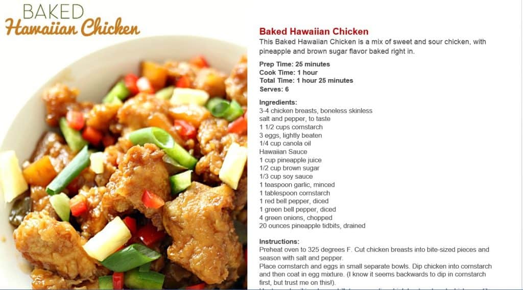 ebook baked hawaiian chicken