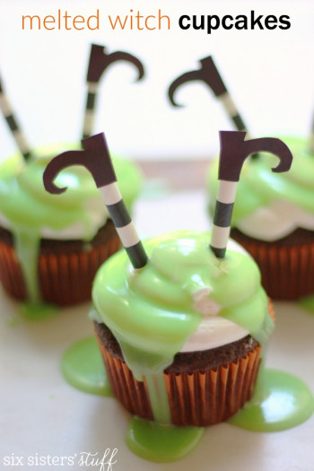 Melted Witch Cupcakes