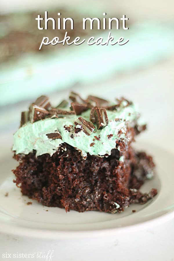 Thin Mint Poke Cake