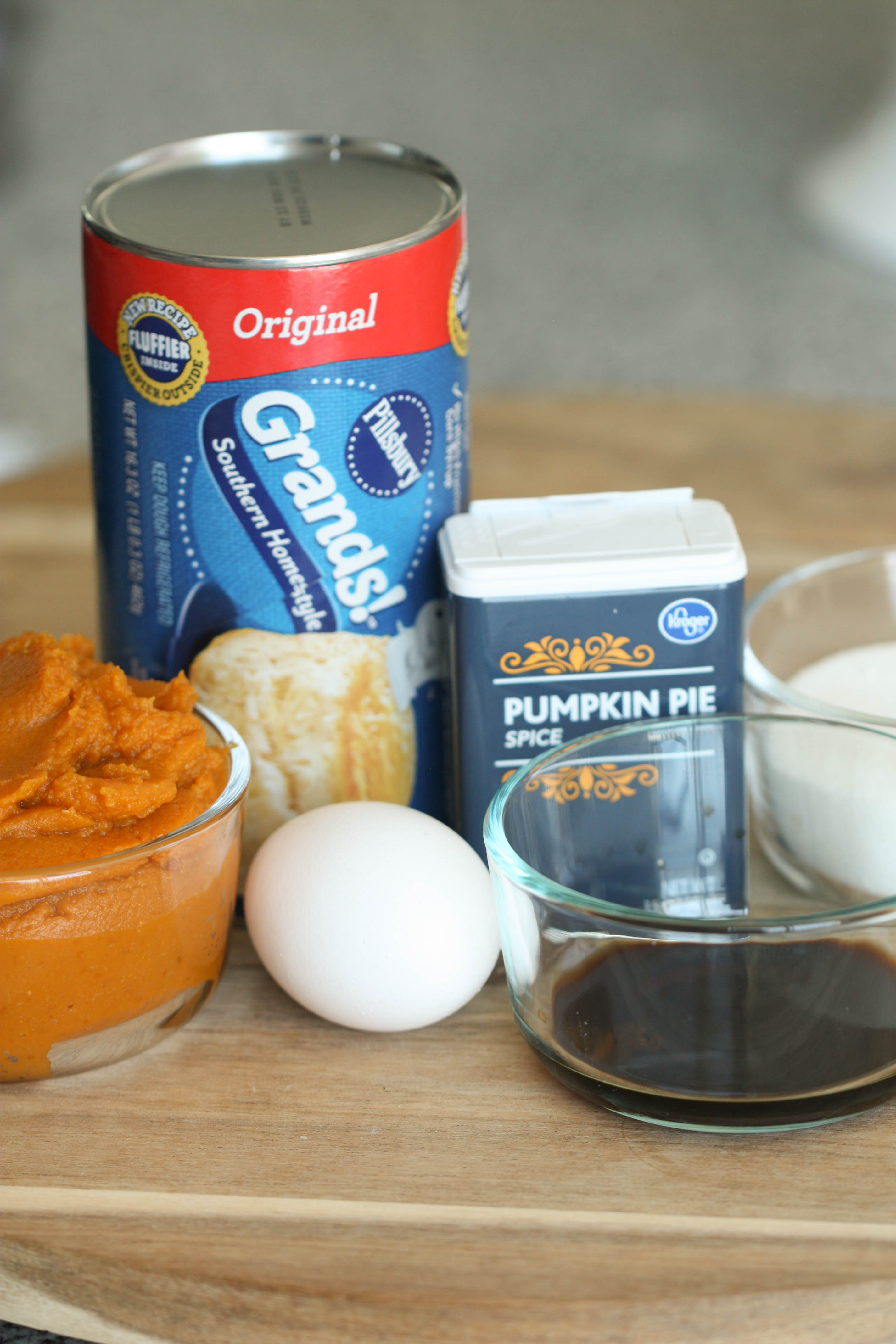 Ingredients for Pumpkin Pull Apart Breakfast Bread