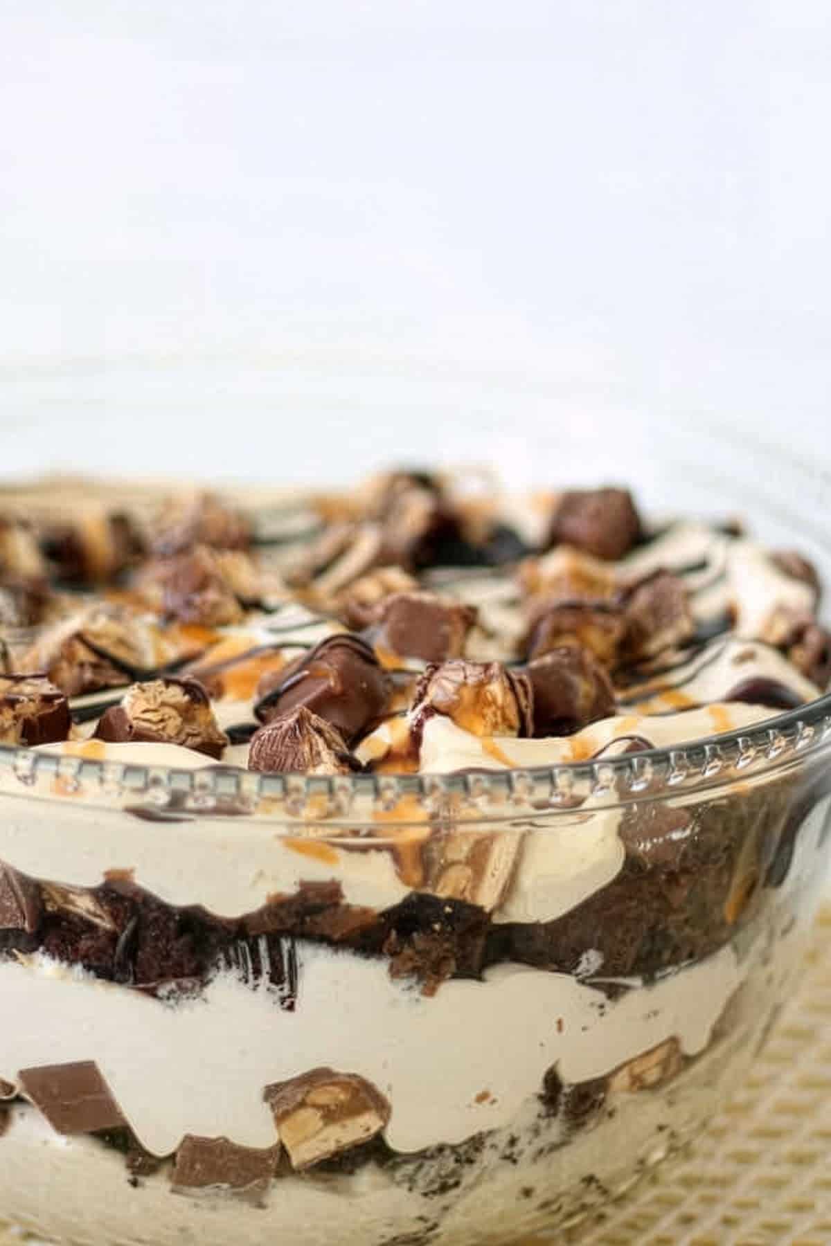 Snickers Brownie Trifle Recipe