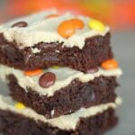 Brownies with Peanut Butter Buttercream Frosting