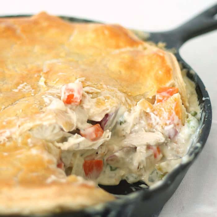 Chicken Pot Pie Skillet cooked