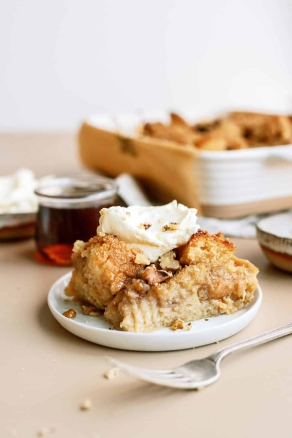 brown sugar and maple bread pudding