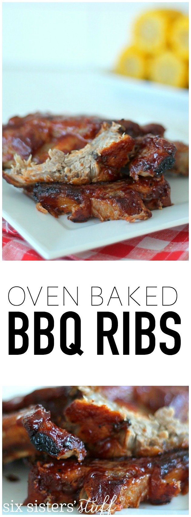 Easy Oven Baked BBQ Ribs Recipe from SixSistersStuff.com