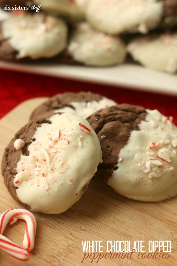 White Chocolate Dipped Peppermint Cookies Recipe