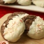 White Chocolate Dipped Peppermint Cookies