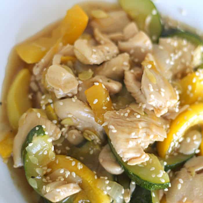 Teriyaki Chicken and Zucchini Stir-Fry Recipe from SixSistersStuff.com