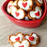white chocolate pretzel hearts