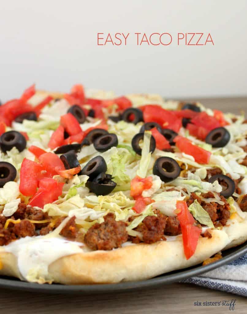 easy taco pizza