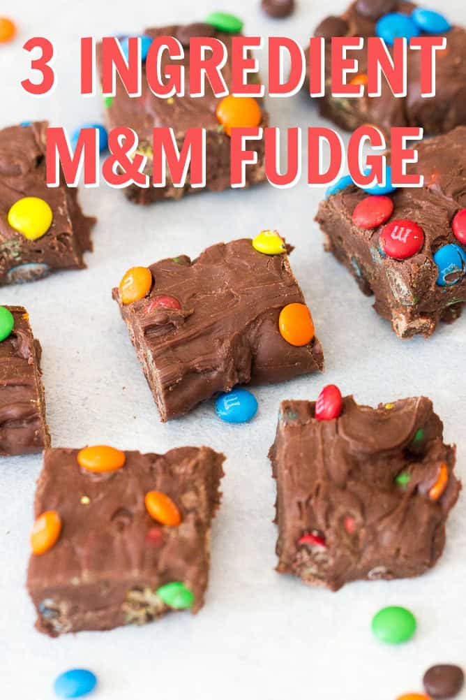 3 Ingredient M & M Fudge