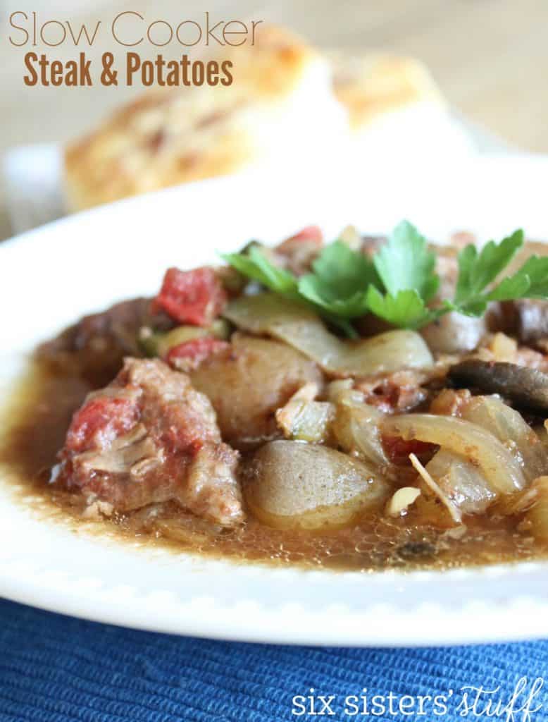 slow cooker steak and potatoes