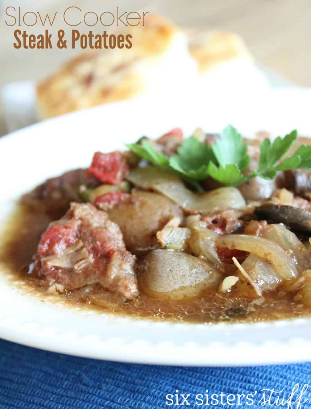 Crockpot Steak and Potatoes - Together as Family