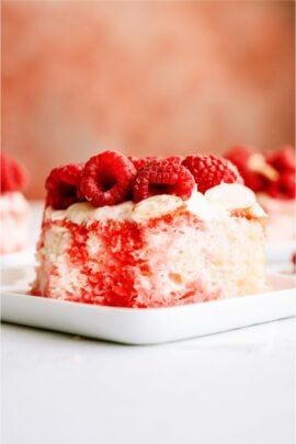 white raspberry poke cake