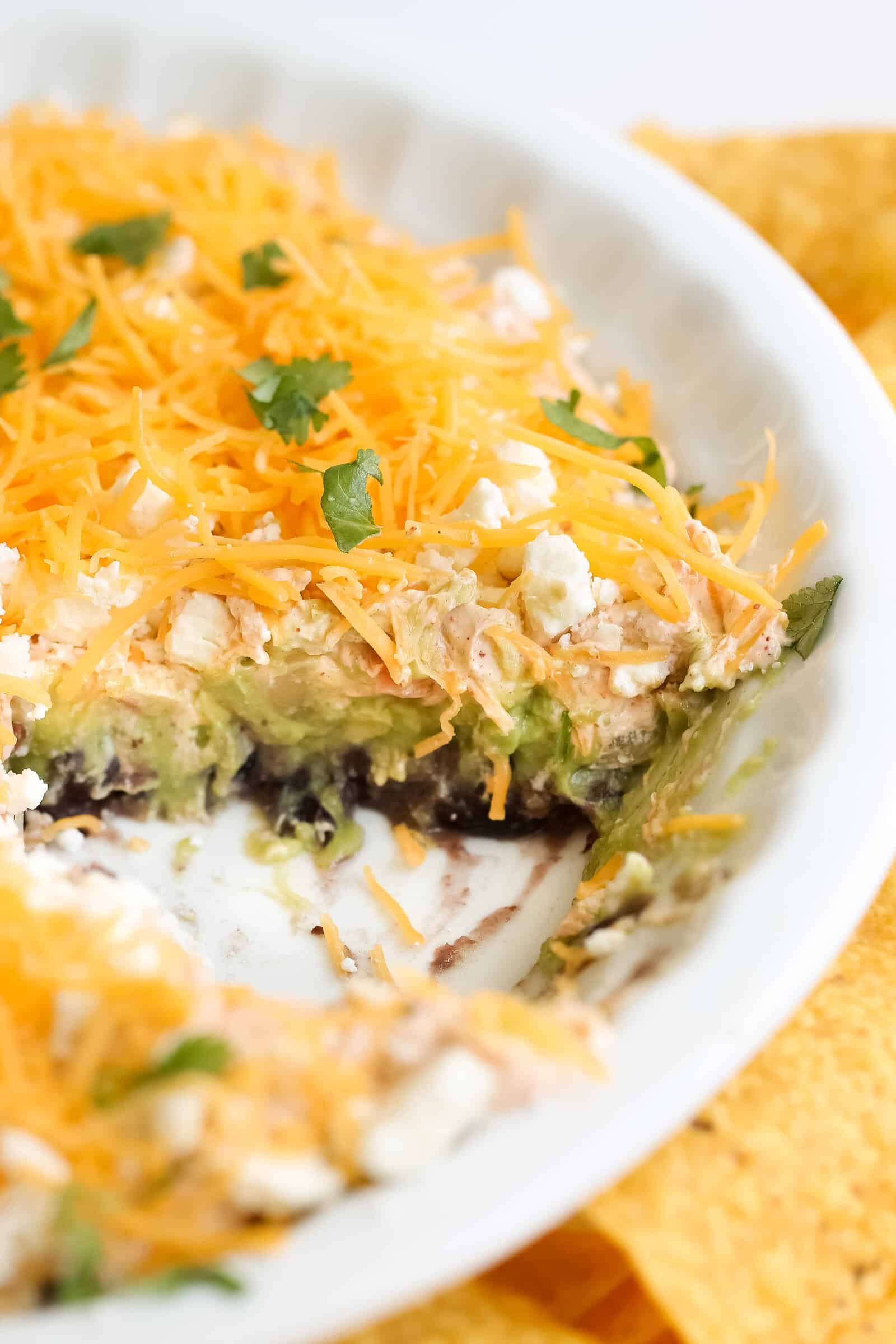 Black Bean & Cotija Cheese 6 Layer Dip Recipe