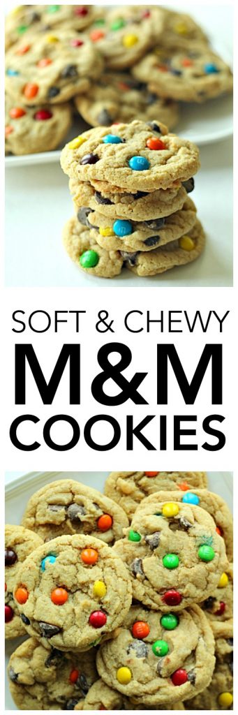 Chewy M & M Cookies - SixSistersStuff