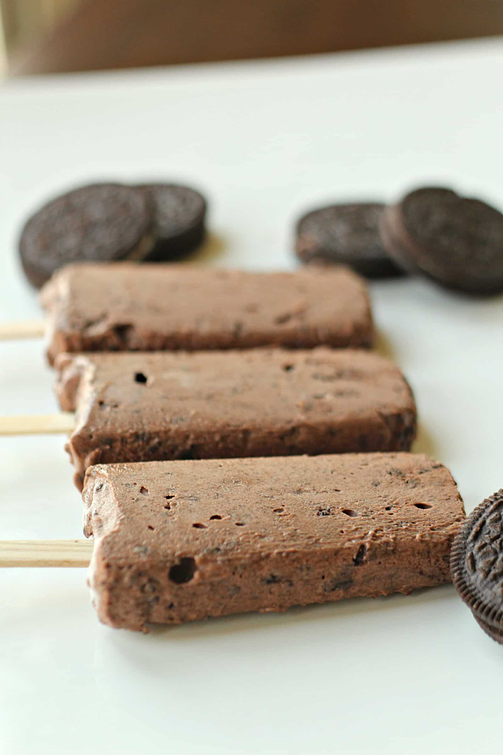 Oreo Pudding Fudge Popsicles Recipe