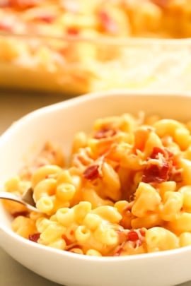 how to make macaroni and cheese with bacon at home