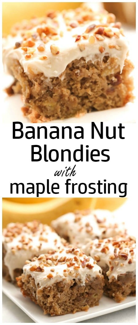 Banana Nut Blondies with Maple Frosting 3