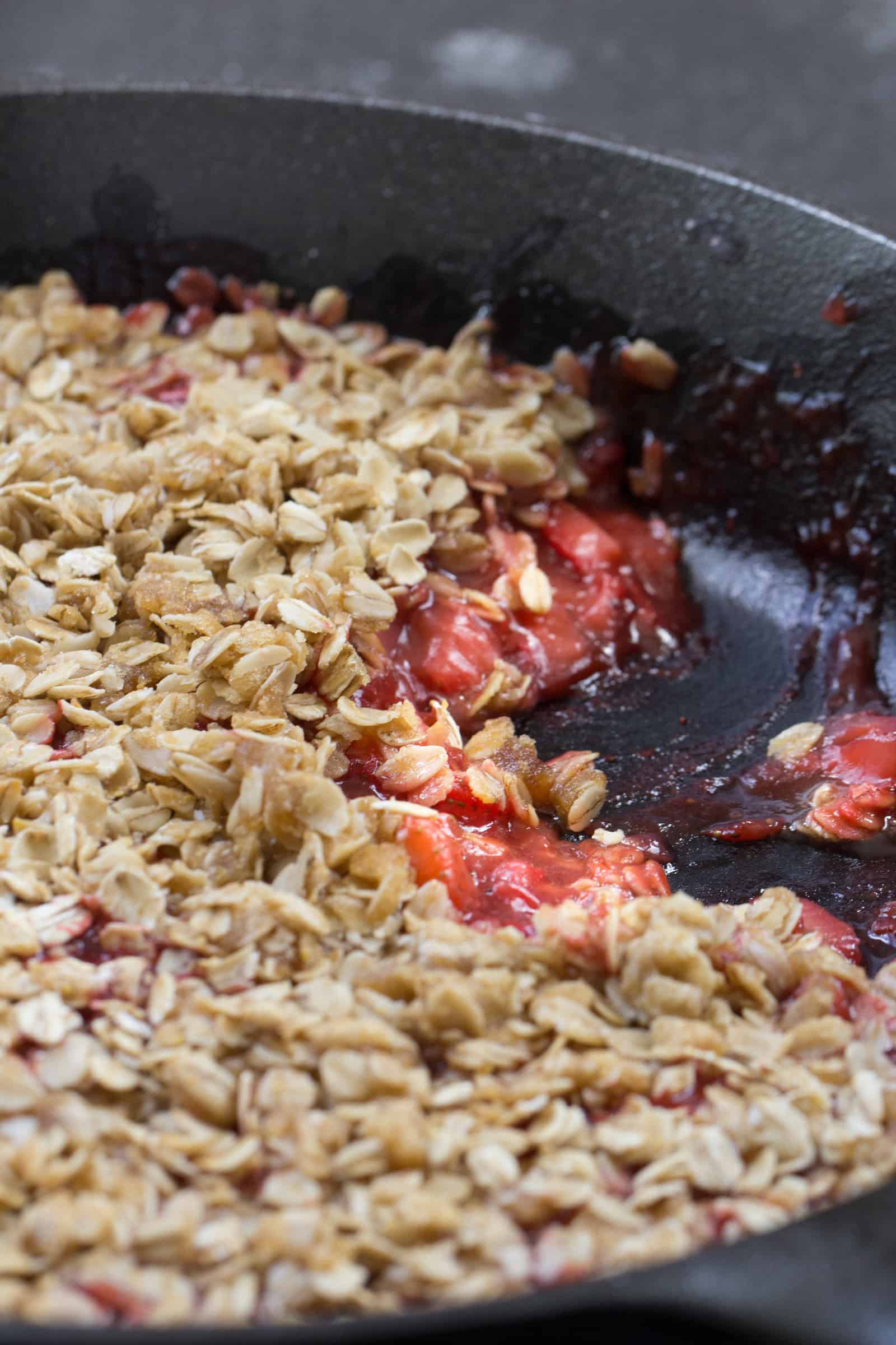 Skillet Strawberry Crumble Recipe