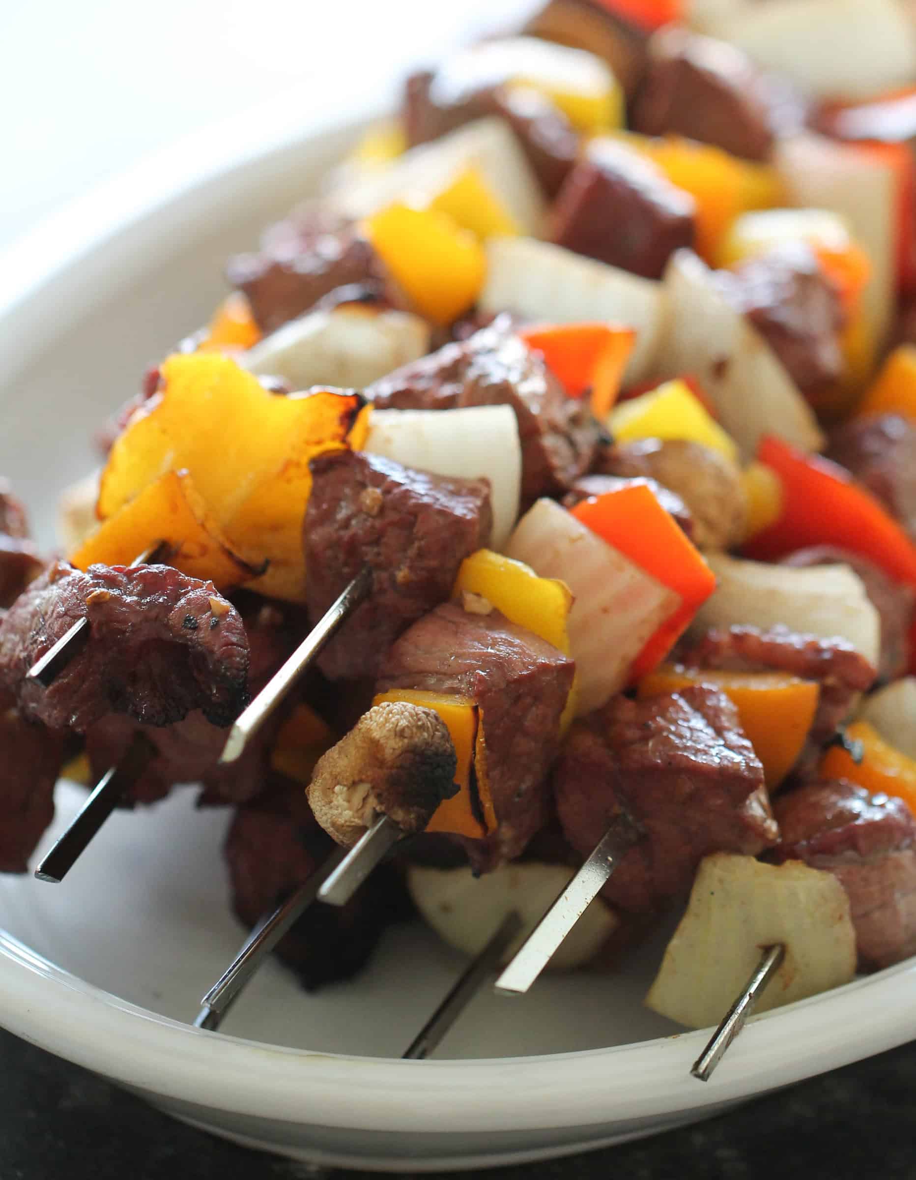 Steak and Veggie Skewers Recipe - Magnolia