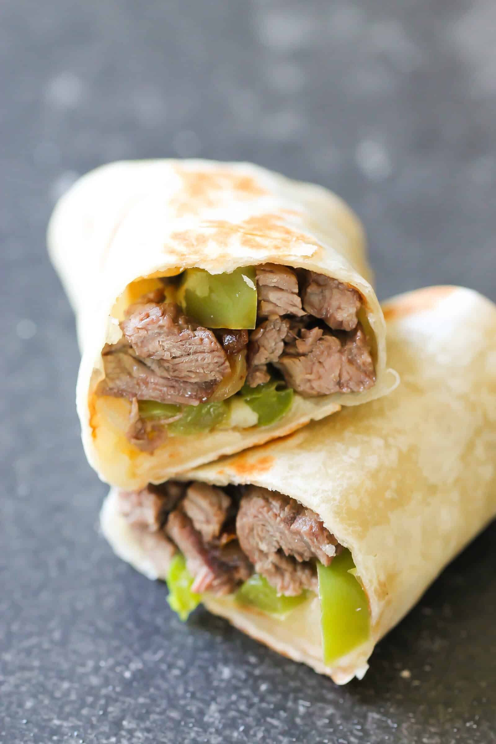 Philly Cheesesteak Wraps Recipe