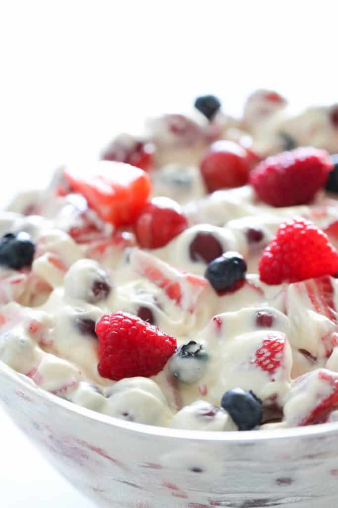 berry cheesecake fruit salad