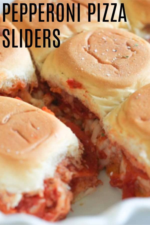 Pepperoni Pizza Sliders in pan