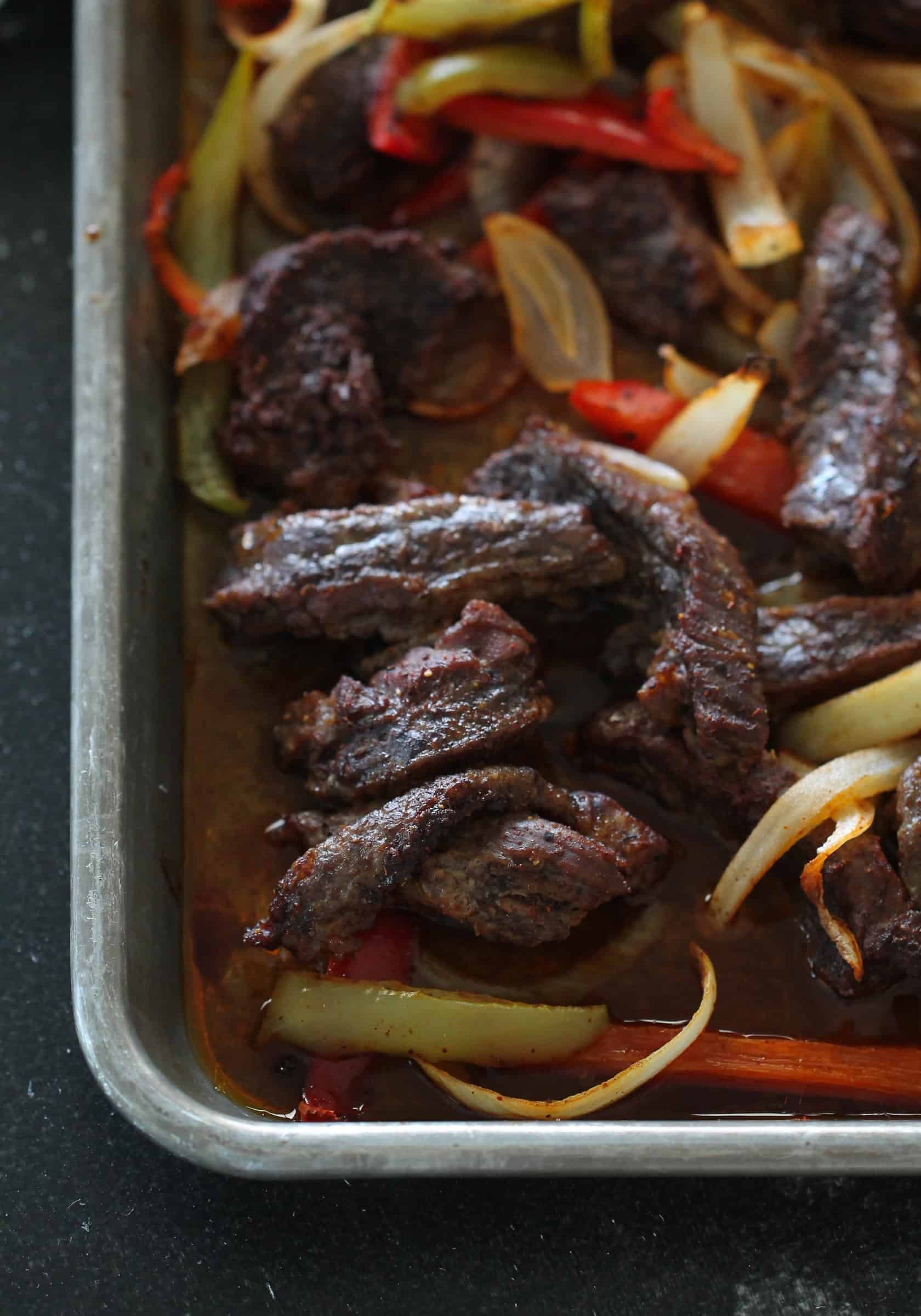 Sheet Pan Steak Fajitas