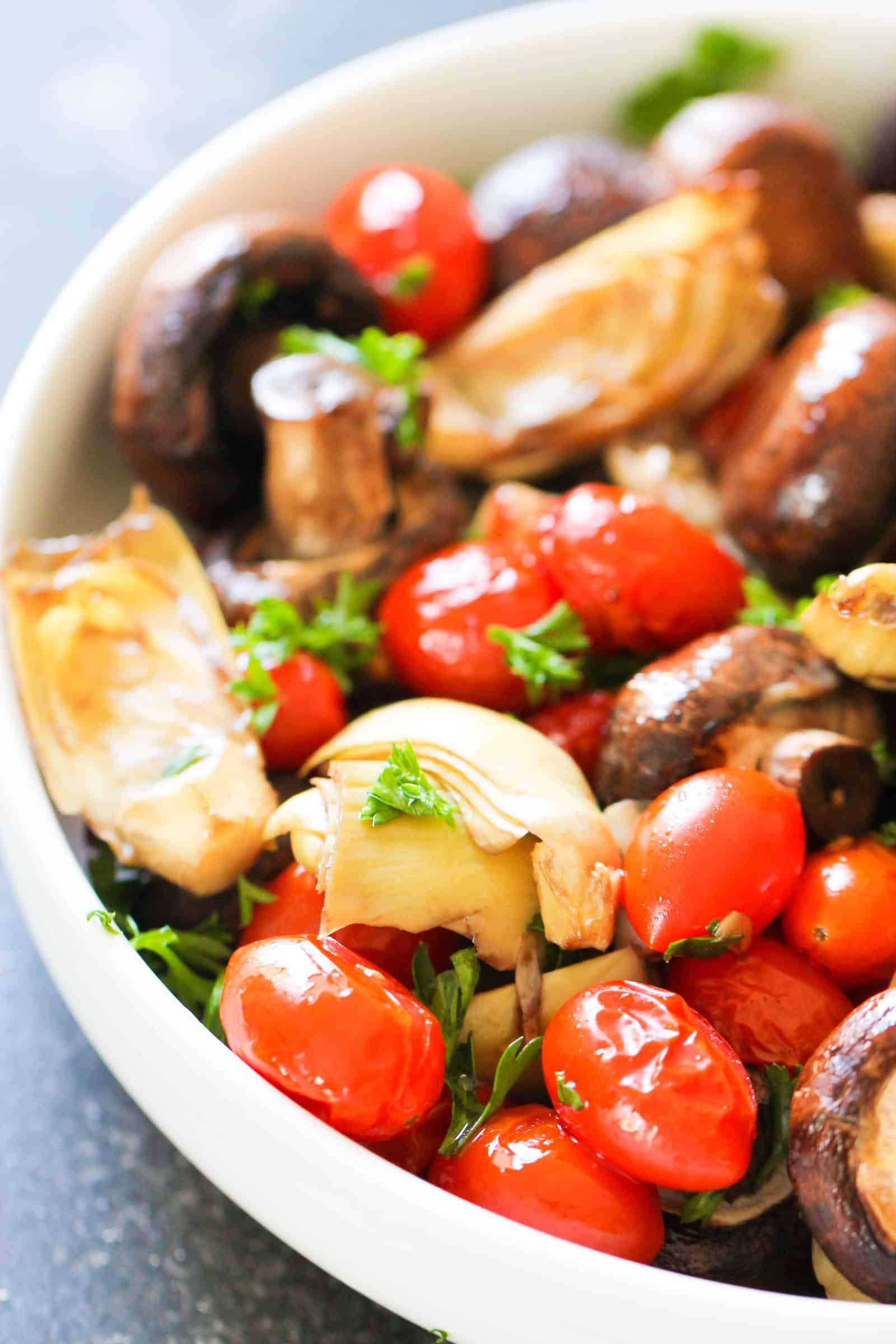 Roasted Balsamic Mushrooms and Vegetables