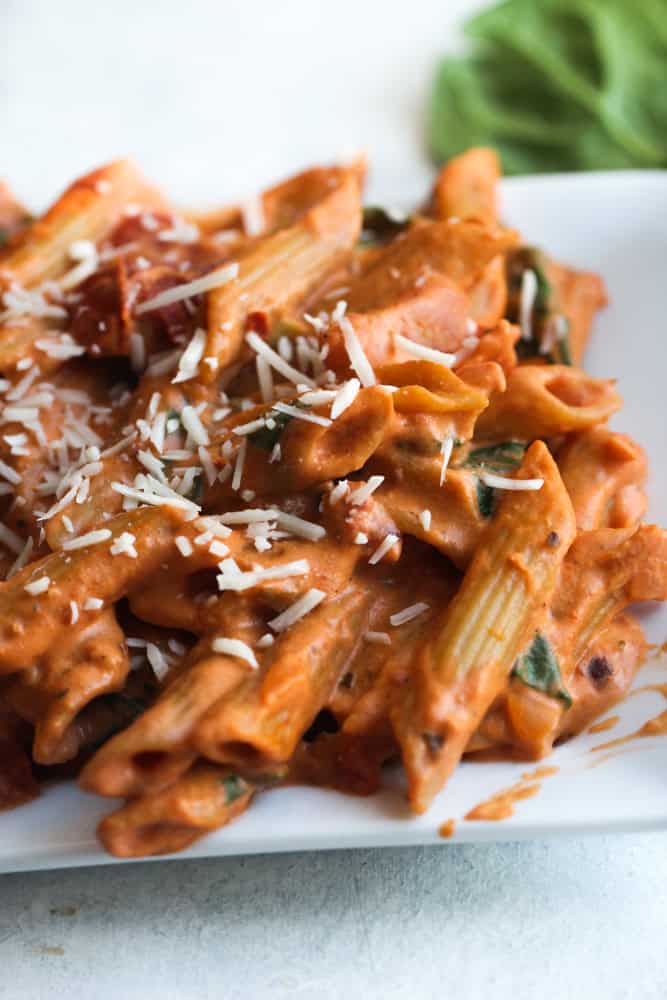 Creamy Spinach and Tomato Pasta