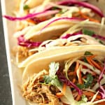 slow cooker cilantro lime pork tacos