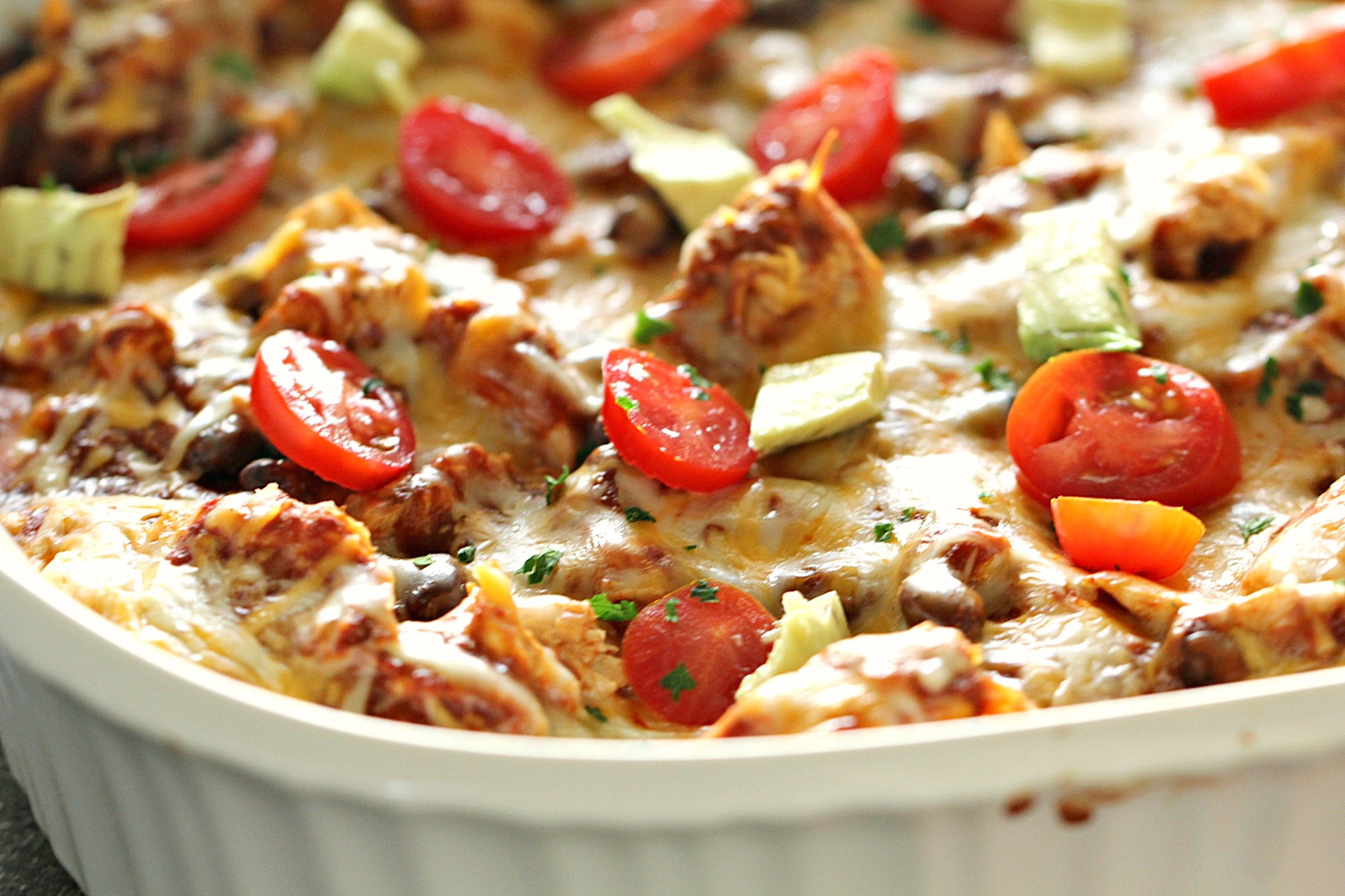 easy enchilada casserole made with just 5 ingredients