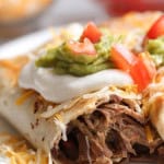 Slow Cooker Shredded Beef Chimichanga Recipe - My Natural Family