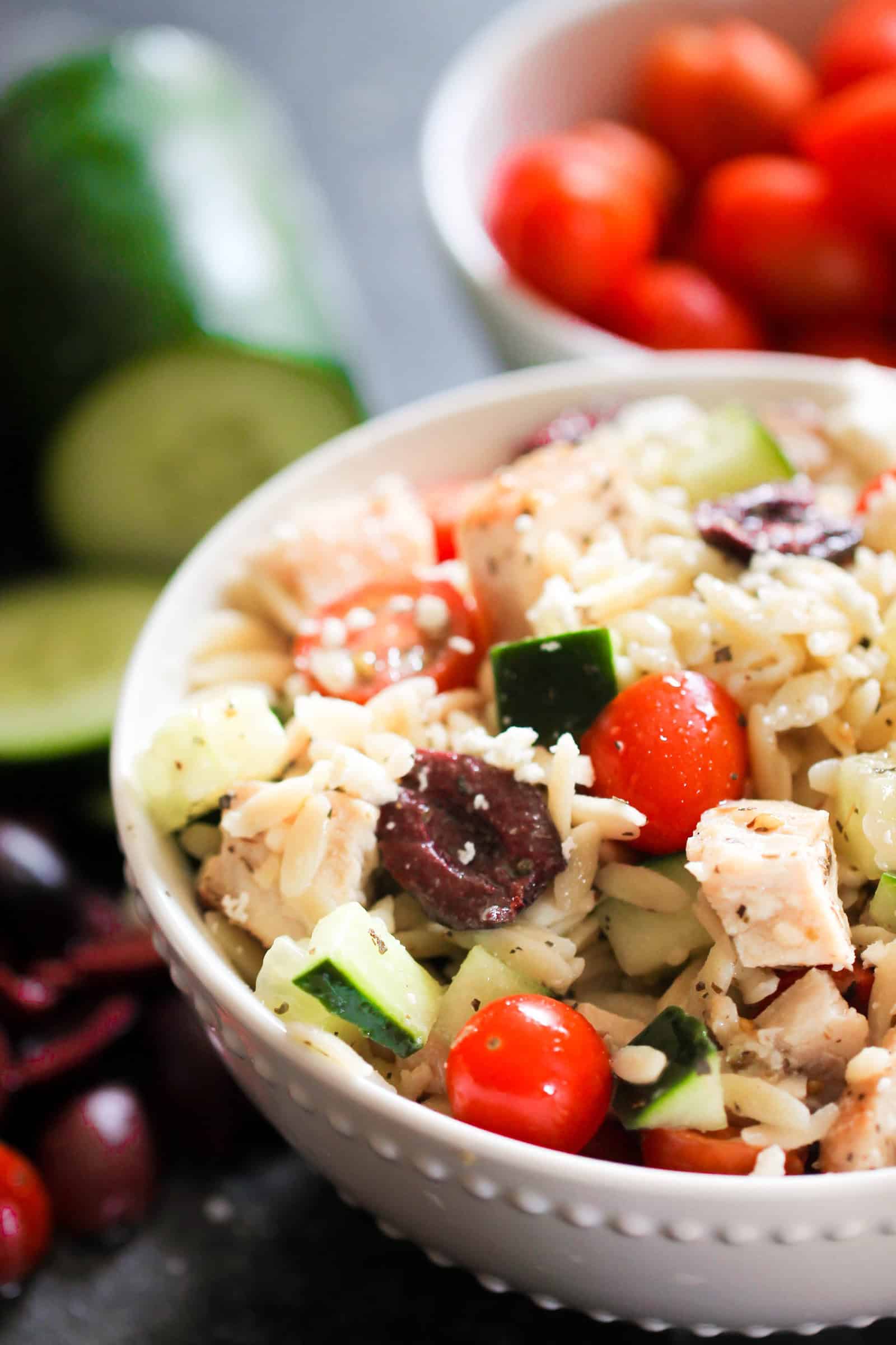 Mediterranean Chicken and Orzo Salad Recipe