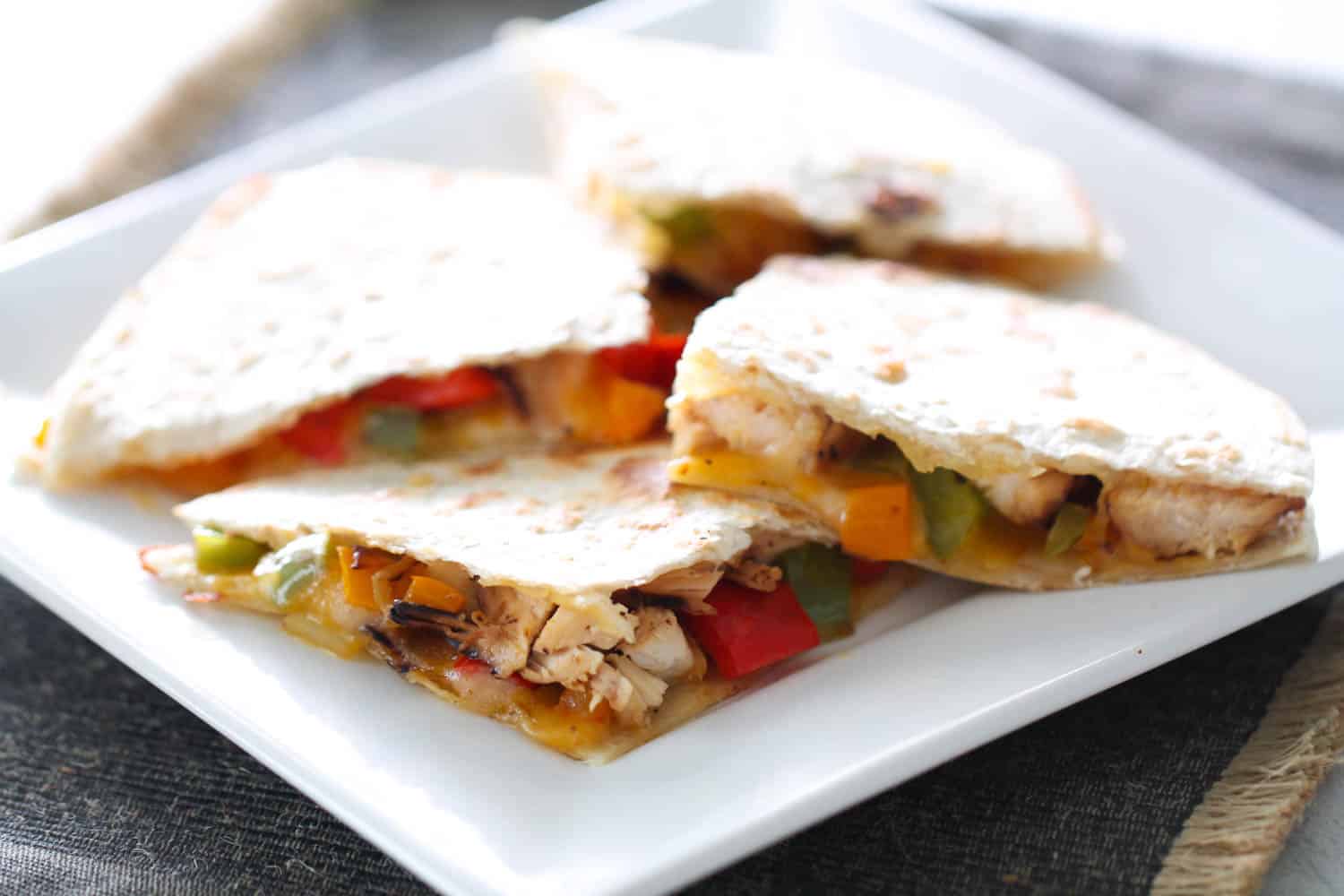 Chicken and Vegetable Quesadillas